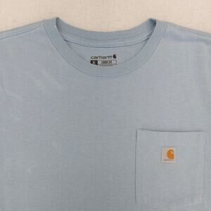 Carhartt Loose Fit Crew Neck Short Sleeve T-Shirt Youth Boys Size XL Blue